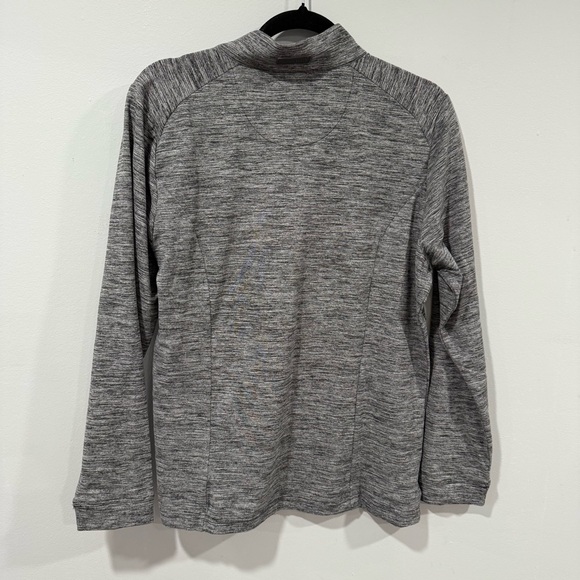 Perry Ellis Women's 1/4 Zip Long Sleeve Heather Golf Pullover, Sun Protection L - Picture 6 of 8